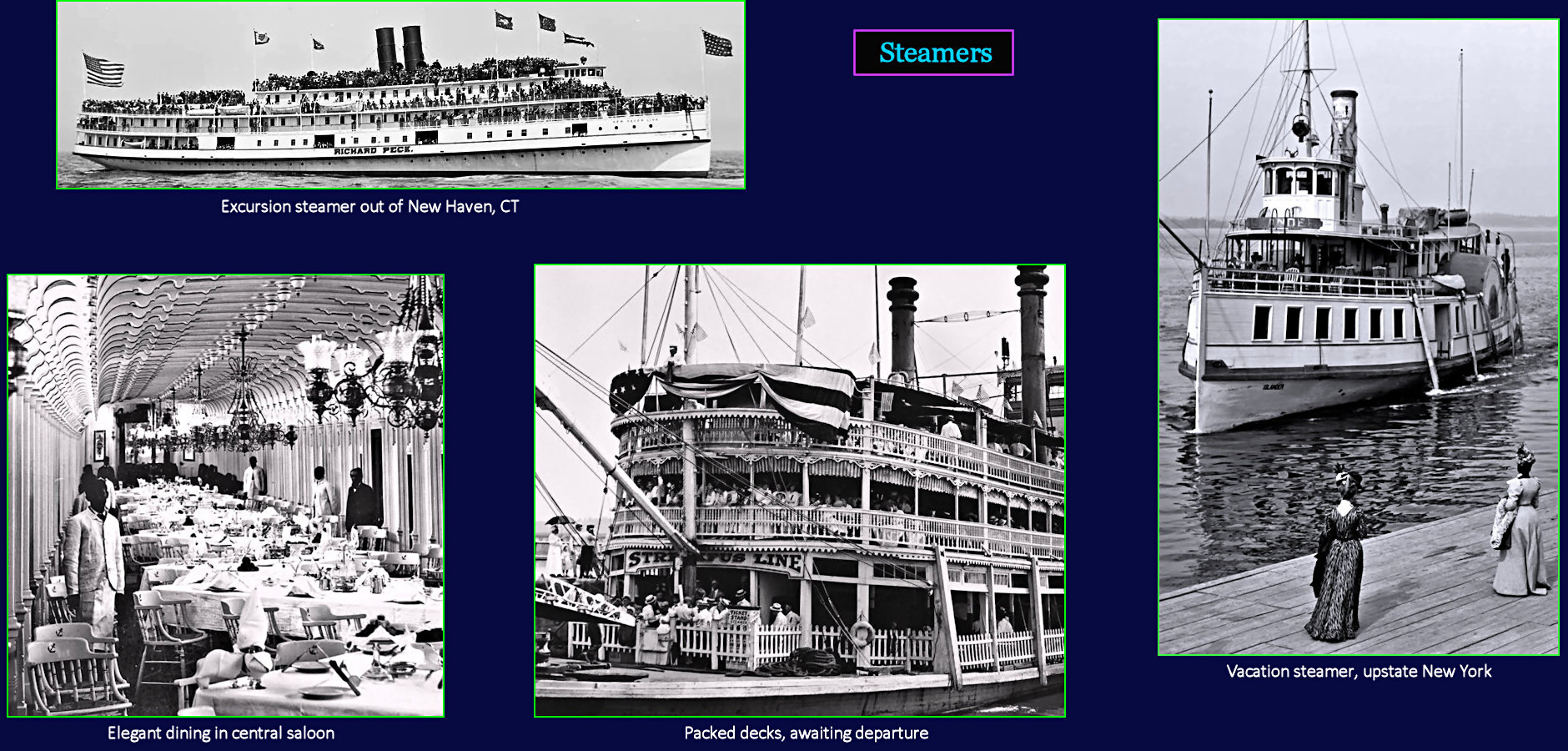 Excursion steamers, 1890